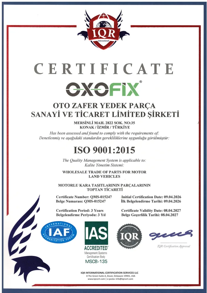 ISO 9001 Belgesi